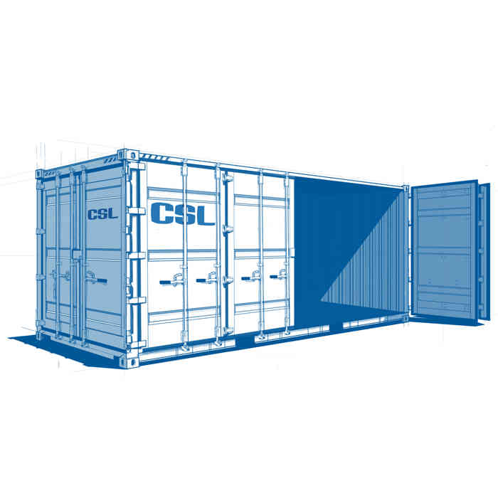 20ft Side Opening Shipping Container - SCF