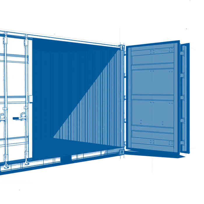 20ft Side Opening Shipping Container - SCF