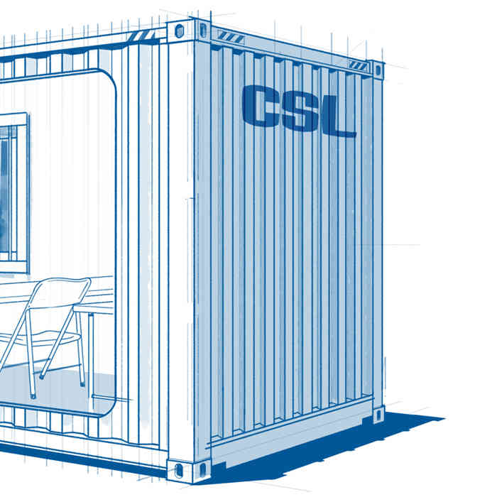 CSL 20ft Site Office Close up 2 of 2